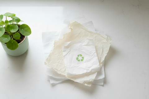 A stack of baking paper